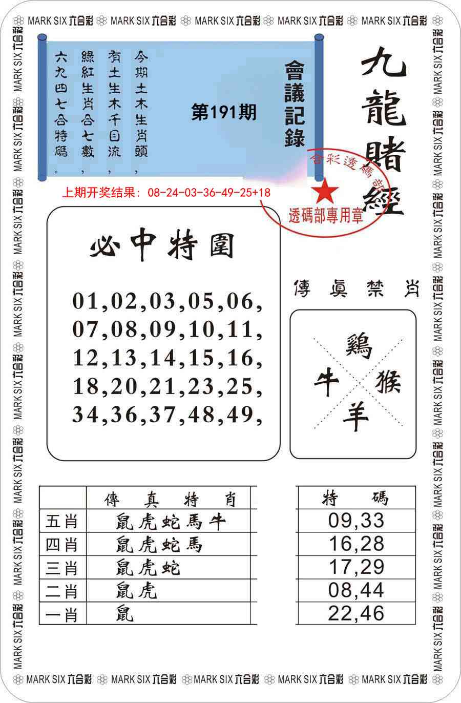 191期九龙赌经[图]