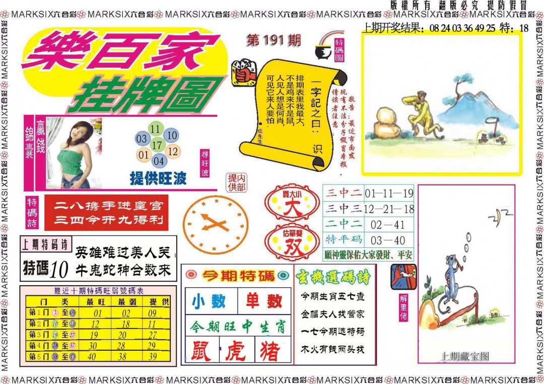 191期乐百家挂牌图[图]