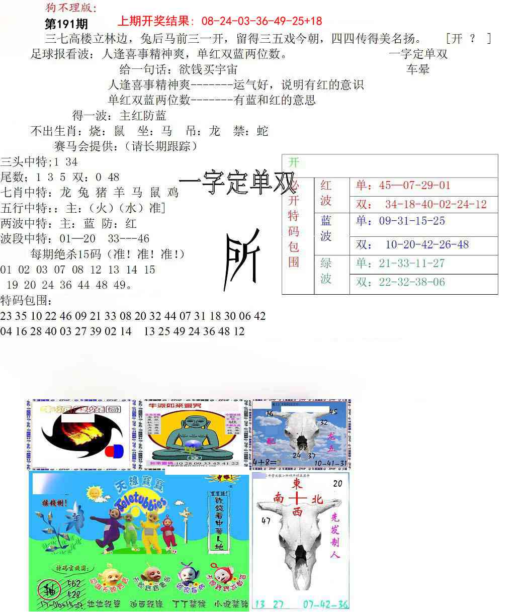 191期狗不理特码报[图]
