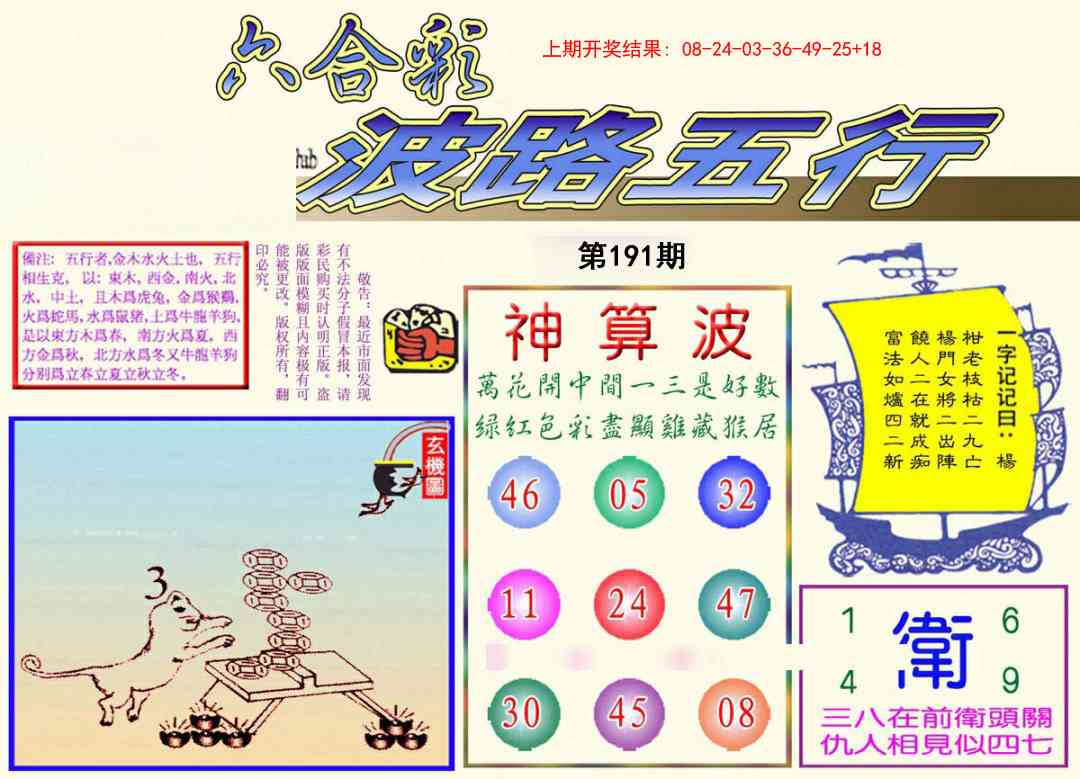 191期波路五行[图]