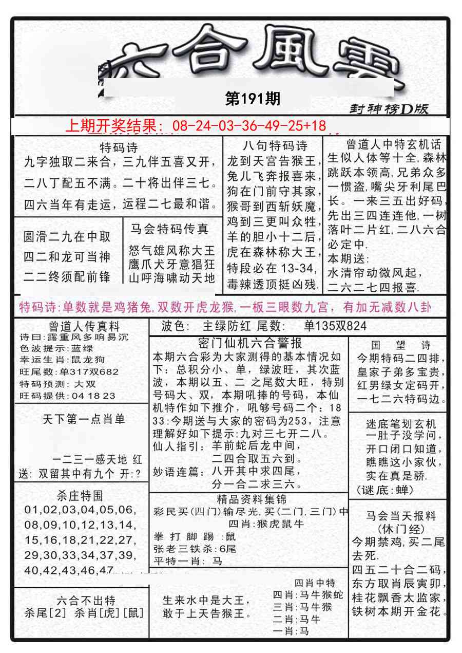 191期六合风云A[图]
