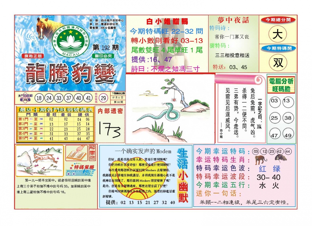 192期龙腾豹变[图]