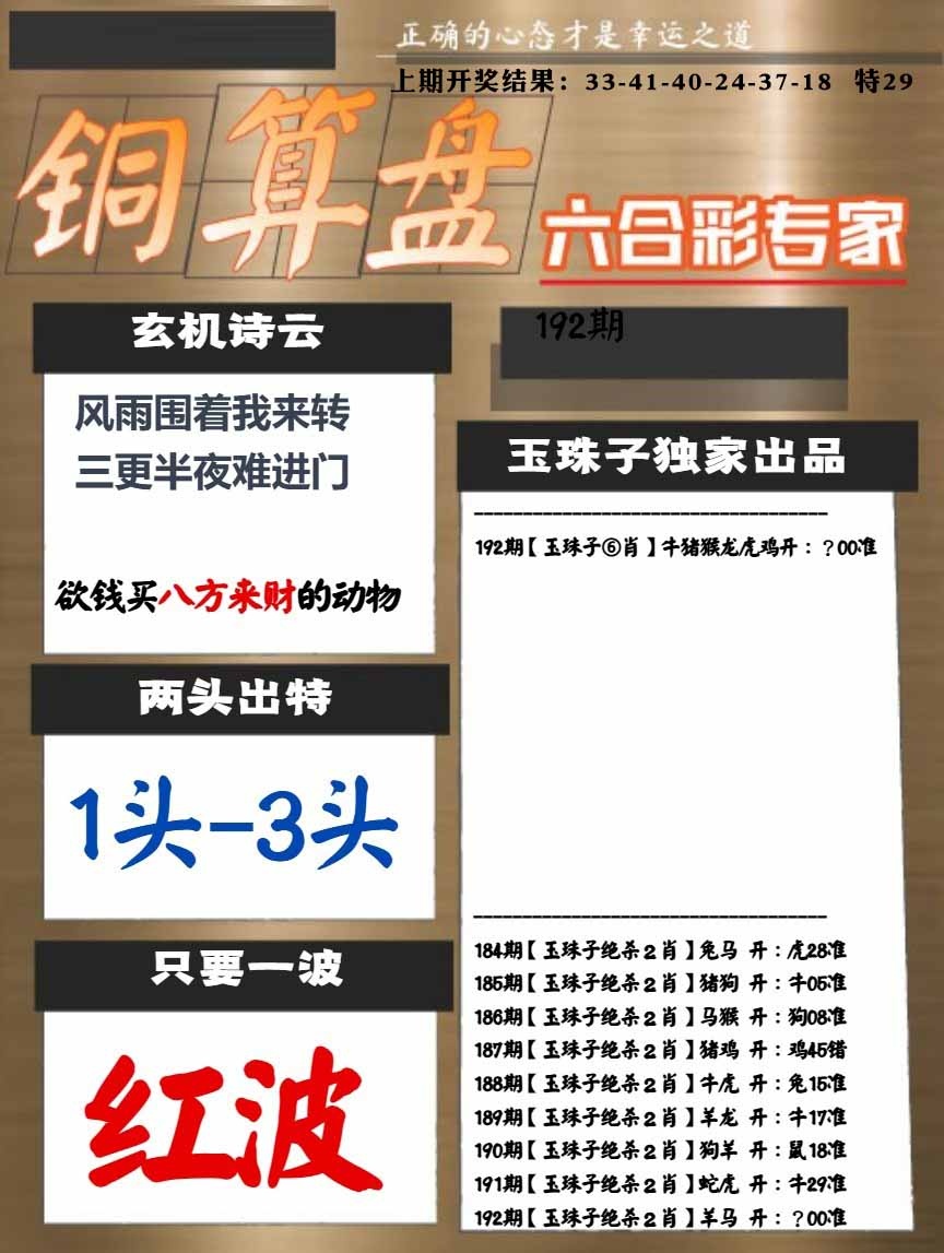 192期白小姐心水[图]