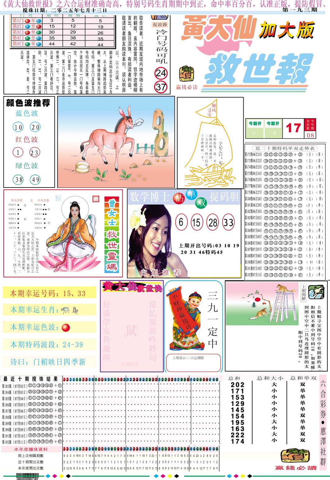 193期黄大仙救世A加大版[图]