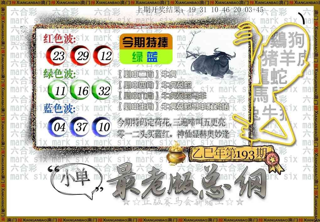 193期最老版总纲[图]