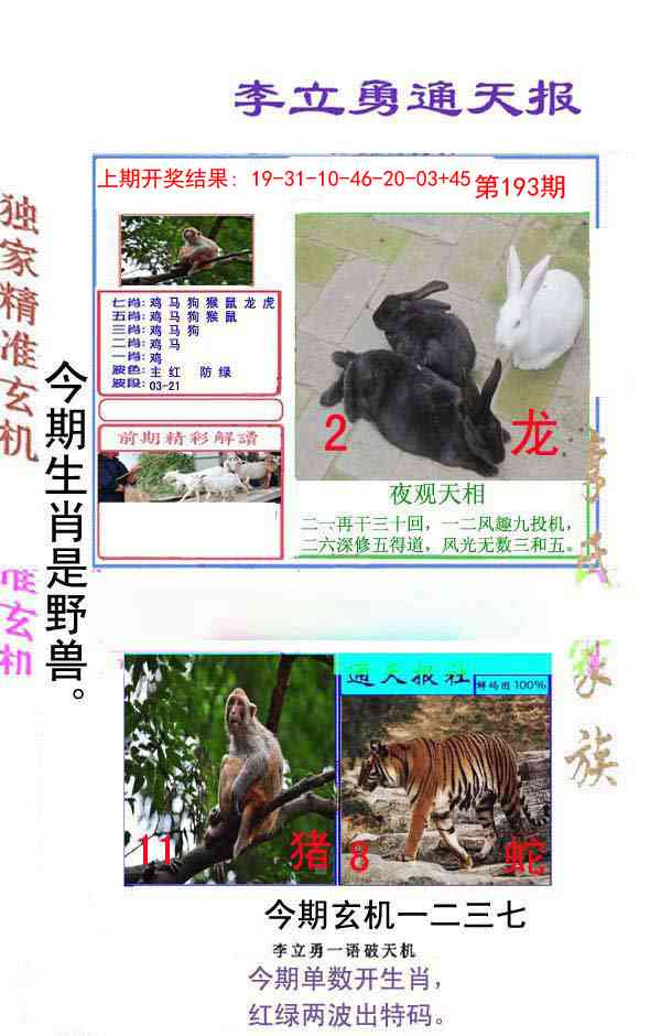 193期李立勇通天报[图]