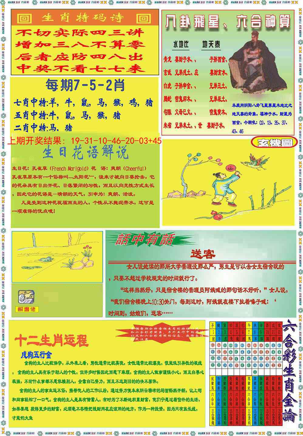 193期九龍马经B(推荐)[图]