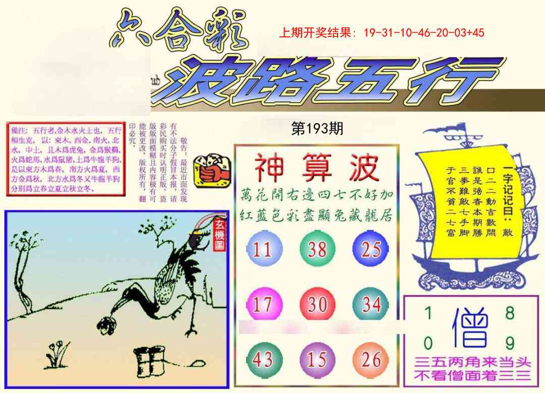 193期波路五行[图]
