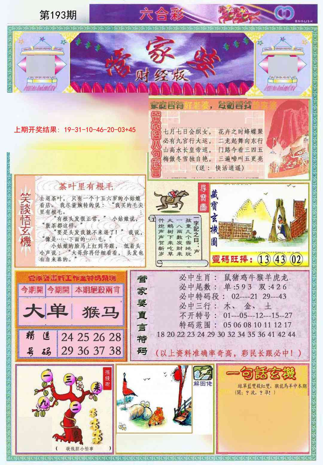 193期管家婆财经版[图]