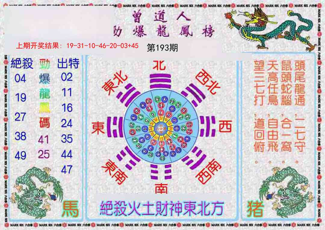 193期曾道人劲爆龙凤榜[图]
