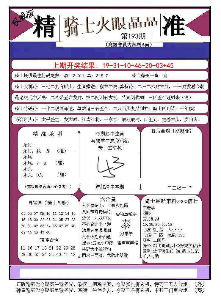 193期骑士火眼晶晶B[图]