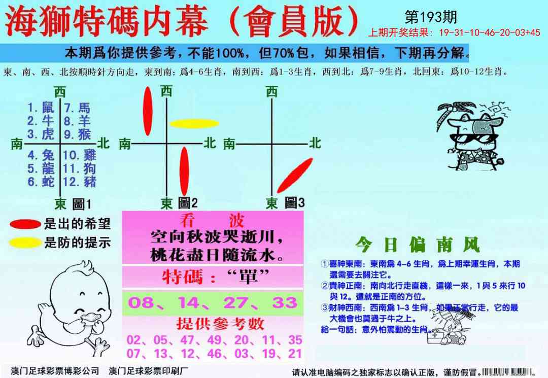 193期海狮特码会员报[图]