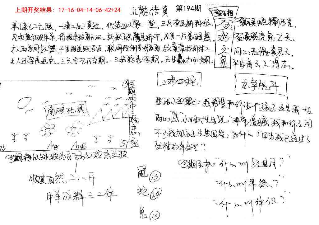 194期手写九龙内幕[图]