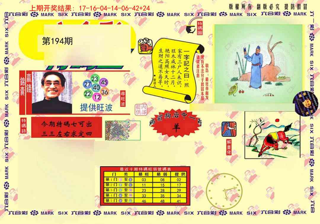 194期特码王(信封)[图]