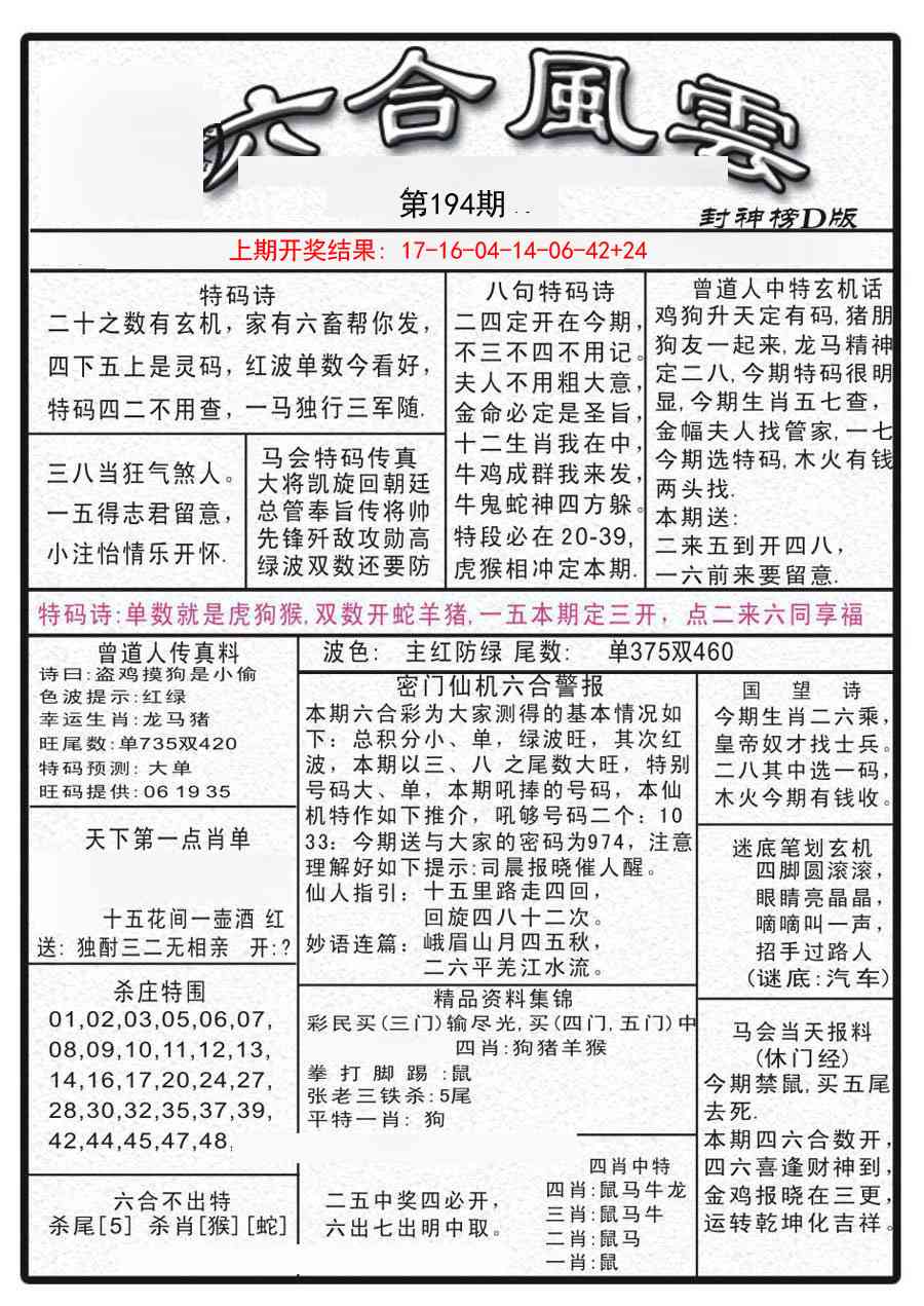 194期六合风云A[图]