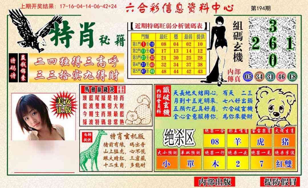 194期特肖秘籍[图]