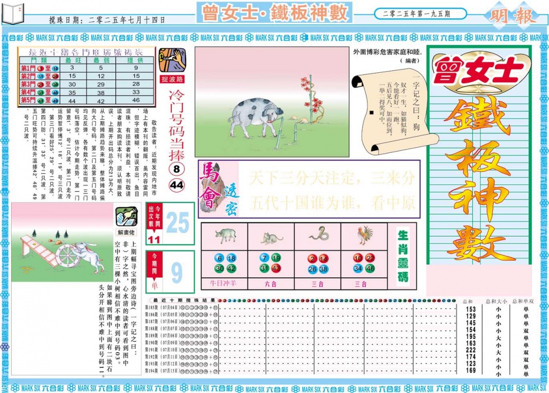 195期曾女士铁板神数A[图]