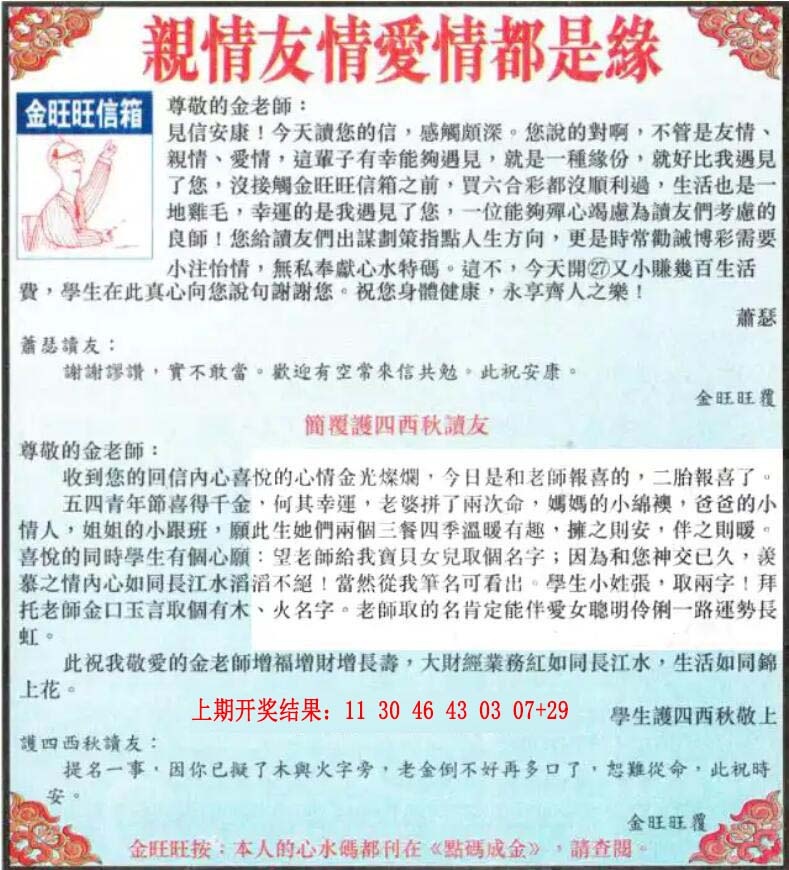 195期金旺旺信箱[图]