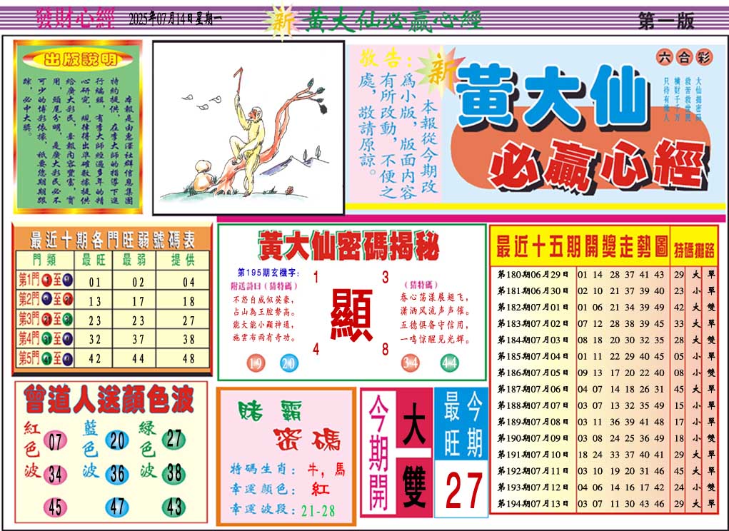 195期黄大仙必赢心经A[图]