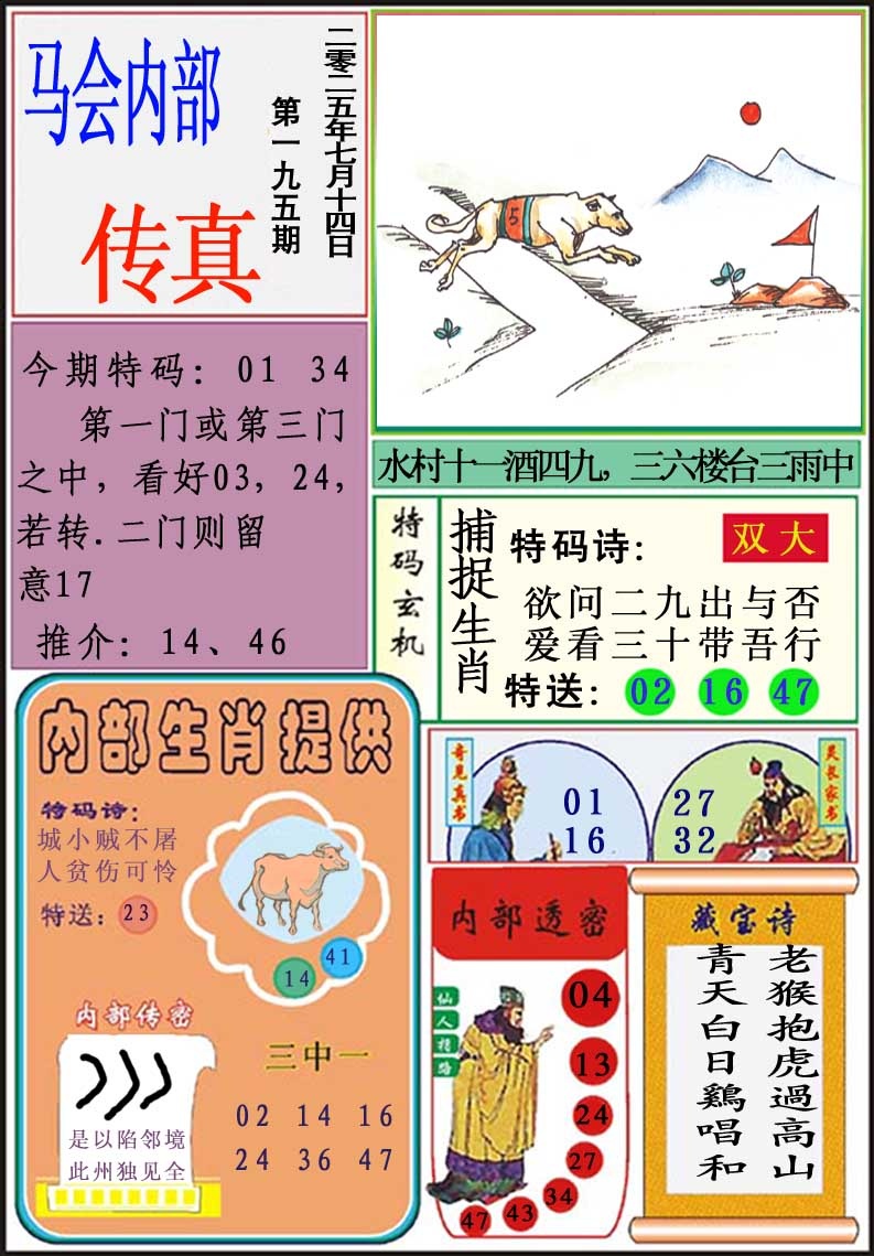 195期马会内部传真[图]