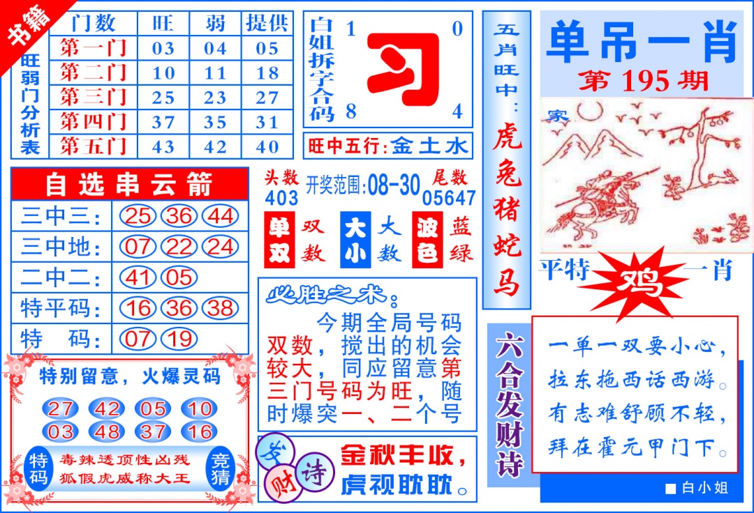 195期澳门单吊一肖[图]
