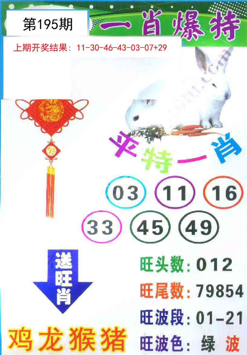 195期一肖爆特[图]