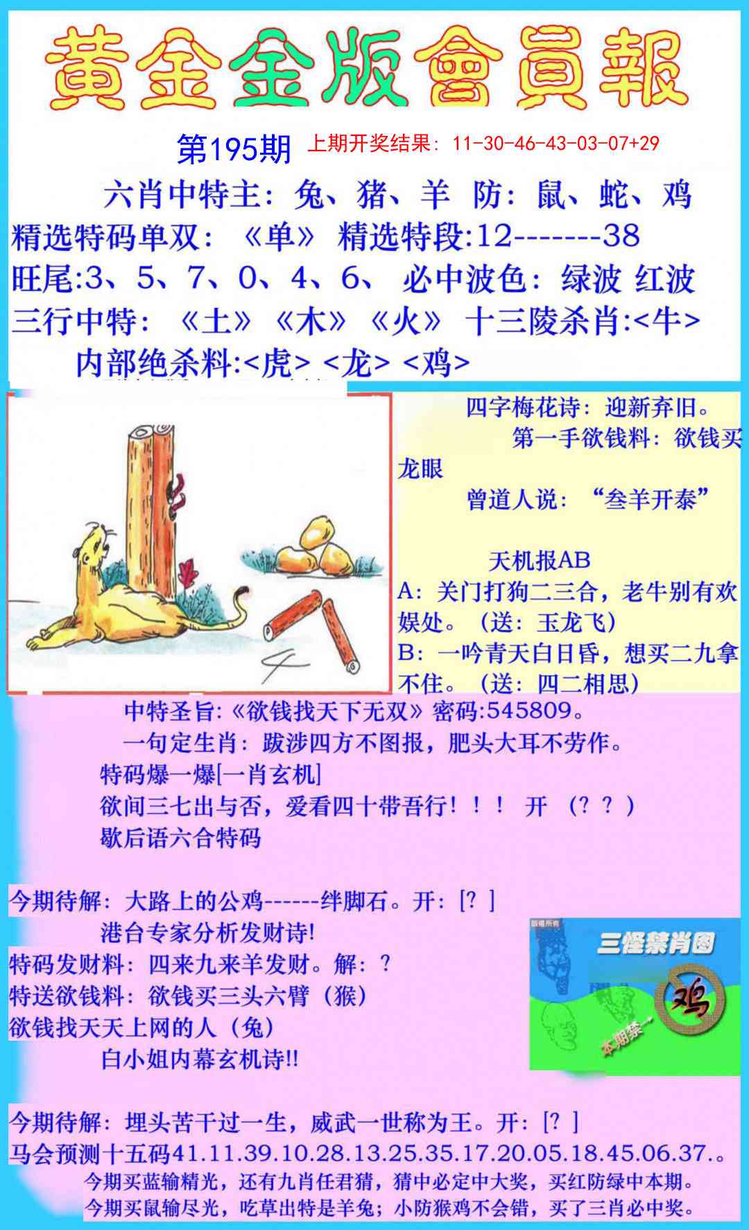 195期黄金金版会员报[图]
