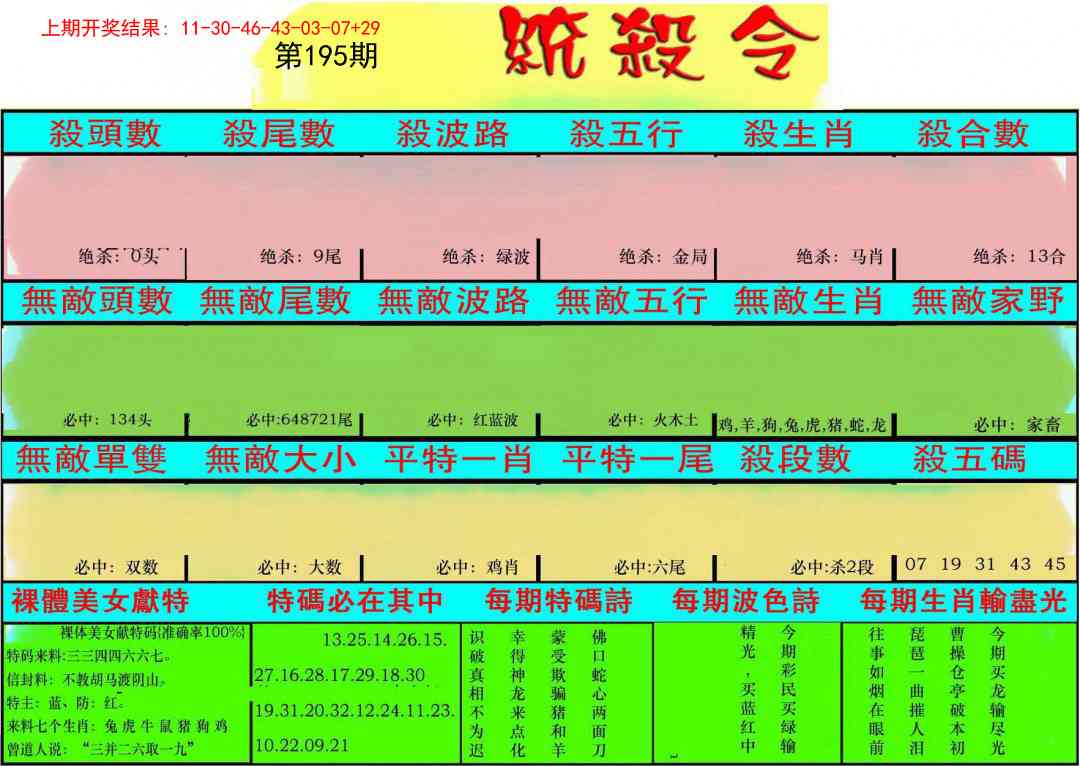 195期统杀令[图]