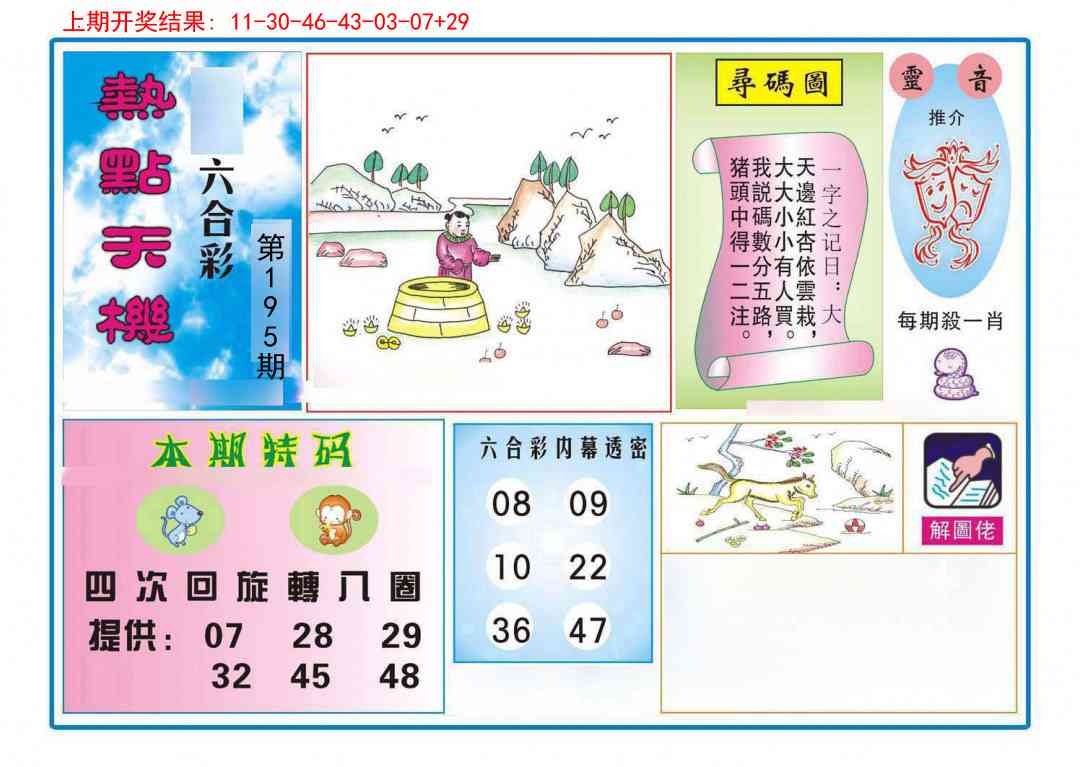 195期热点天机[图]