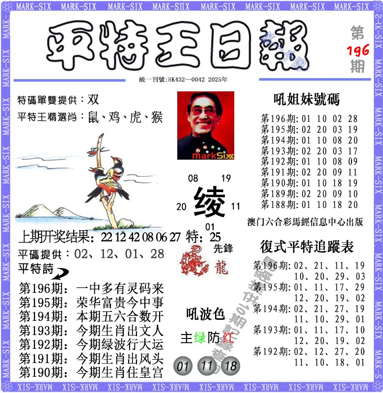 196期平特王日报[图]
