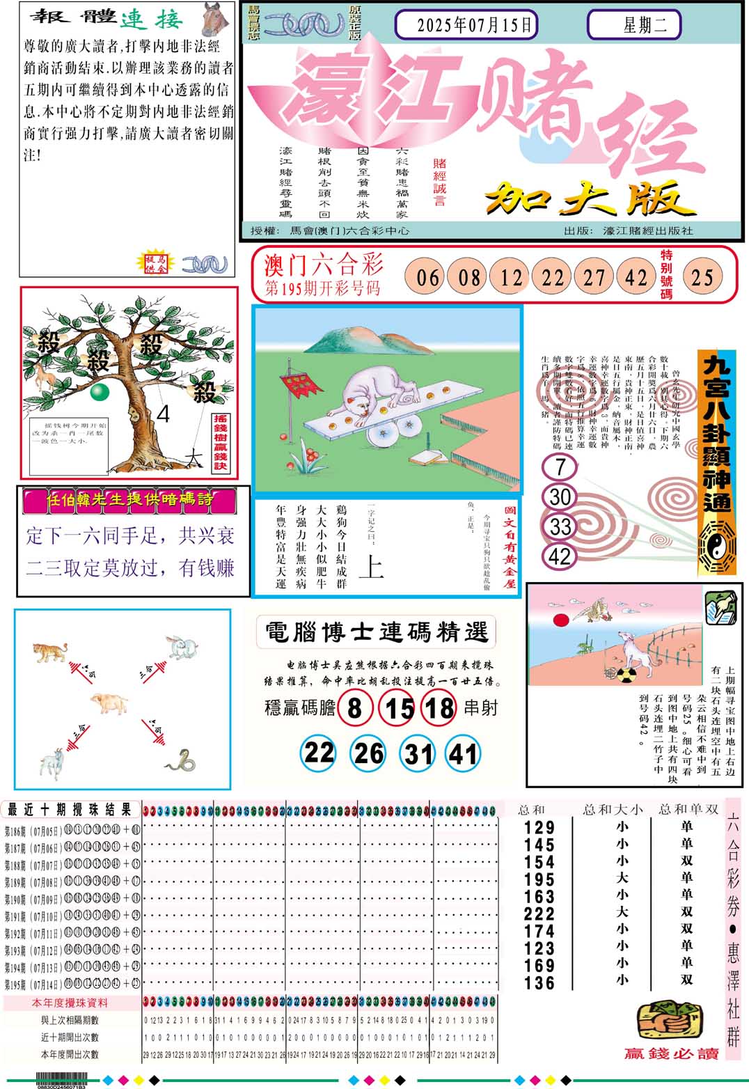 196期濠江赌经A加大版[图]