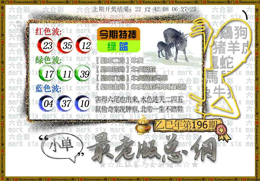 196期最老版总纲[图]