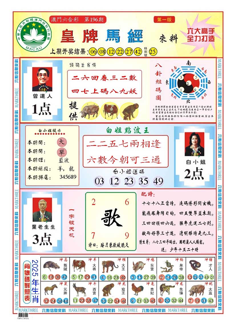 196期皇版马经A[图]