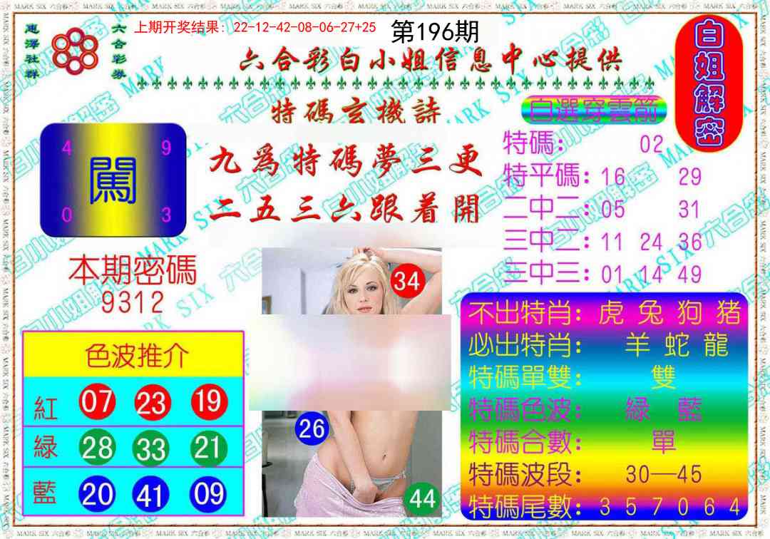 196期白姐解密[图]