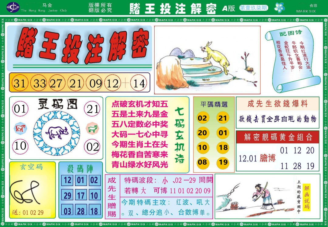 197期赌王投注解密[图]