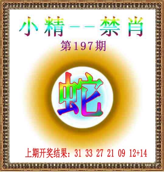 197期小精禁肖[图]
