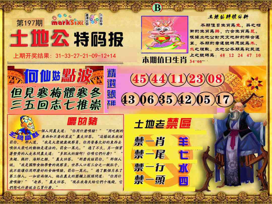 197期土地公特码报B[图]