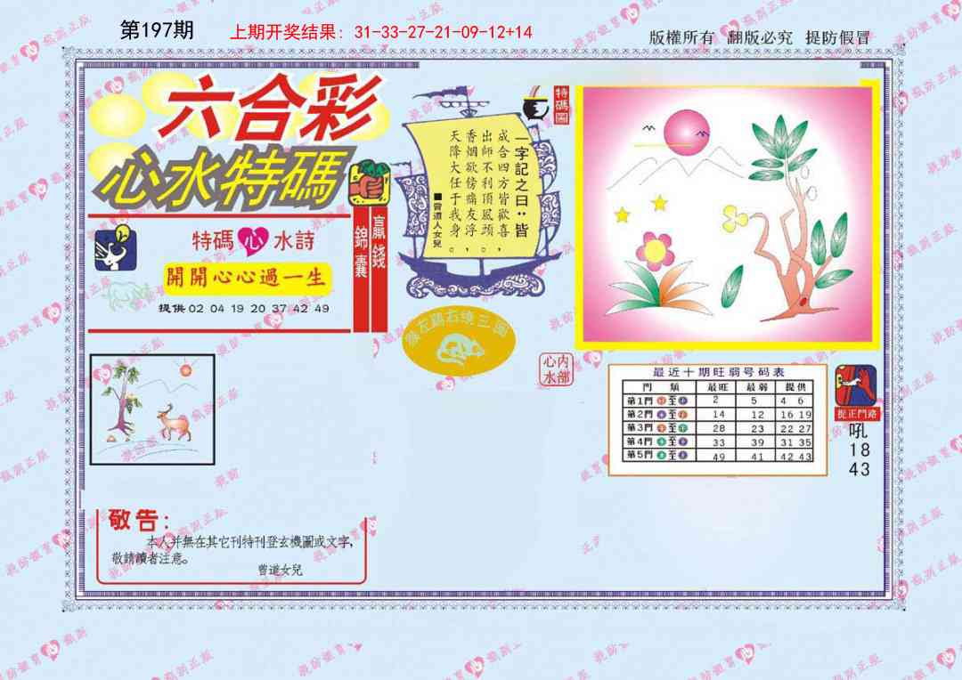 197期心水特码[图]