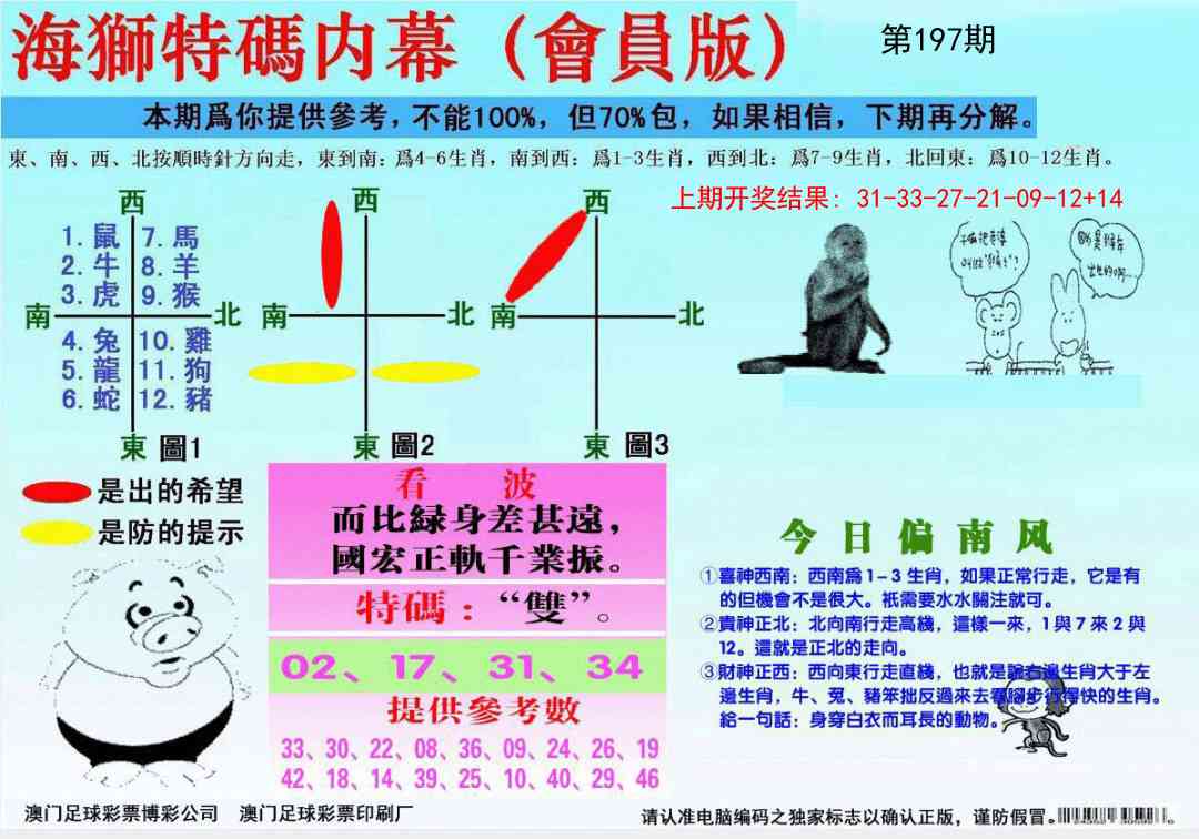 197期海狮特码会员报[图]