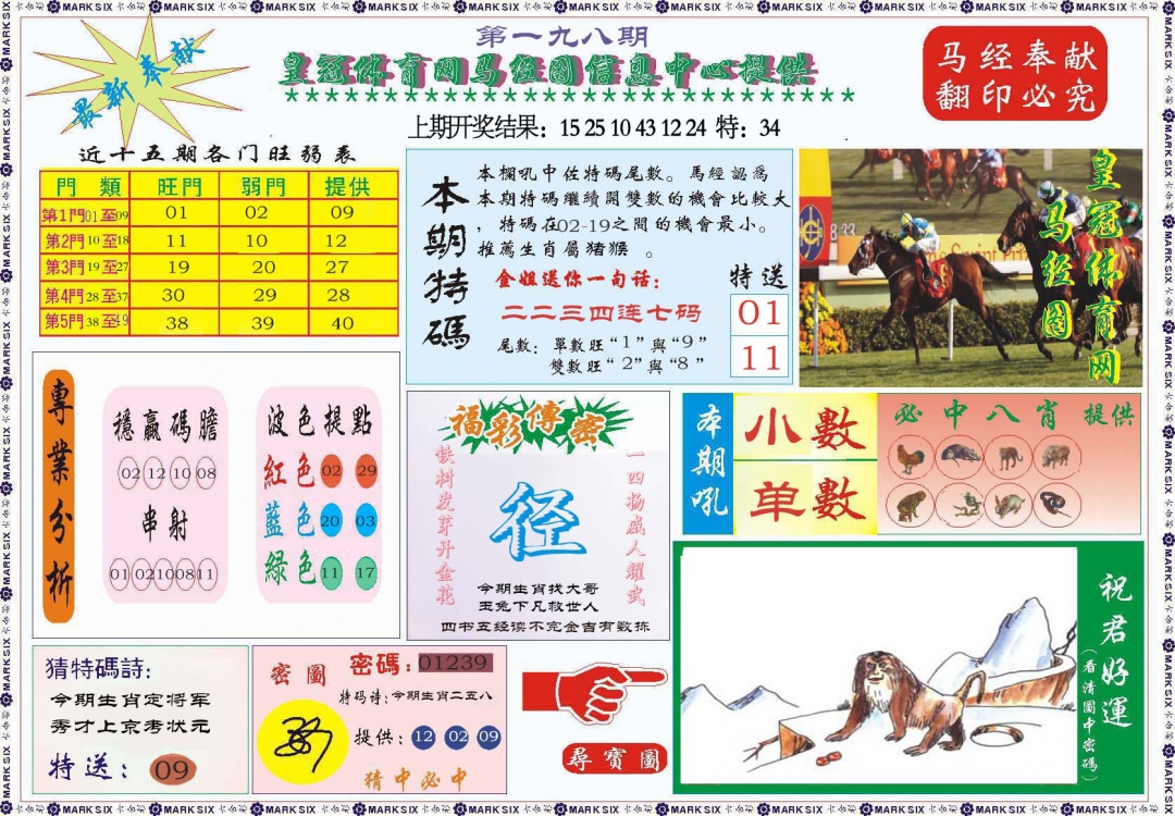 198期体育网马经图[图]