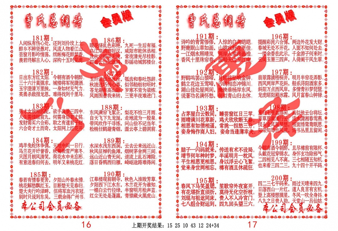 198期曾氏总纲诗[图]