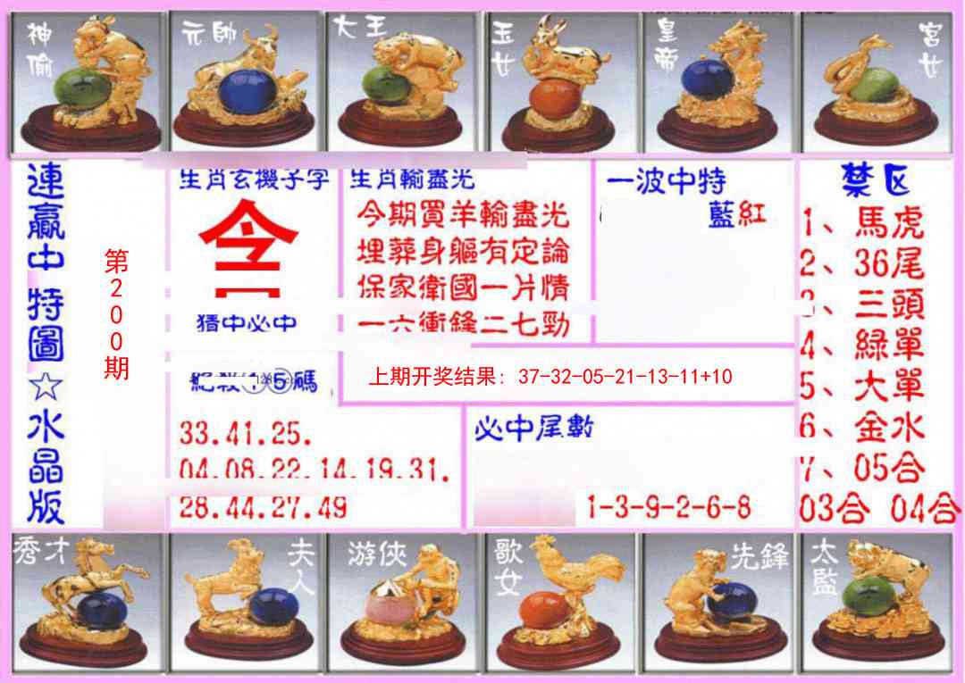 200期连赢中特图（水晶版）[图]