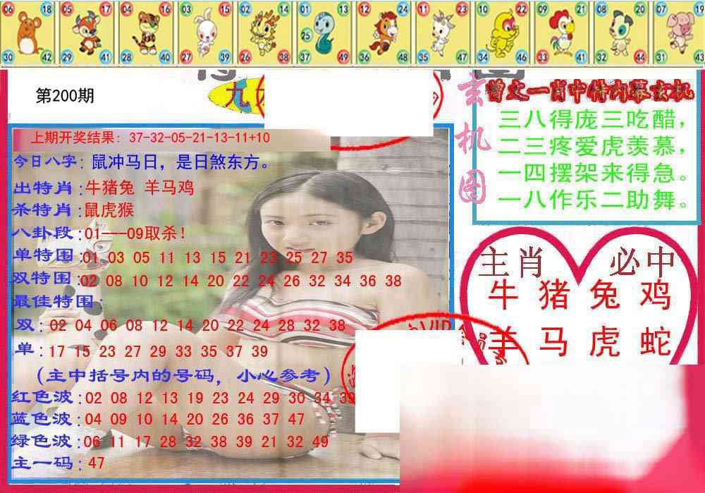 200期特码生肖图[图]