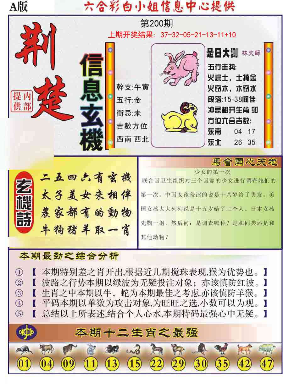 200期荆楚信息玄机A[图]