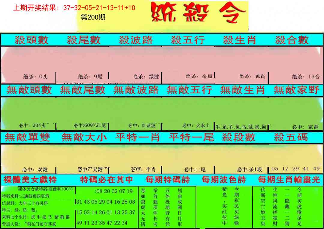 200期统杀令[图]