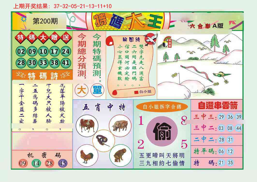 200期特码大王A[图]