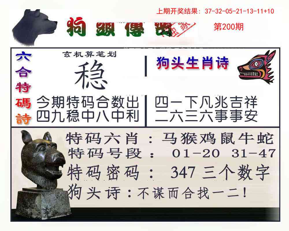 200期狗头传密[图]