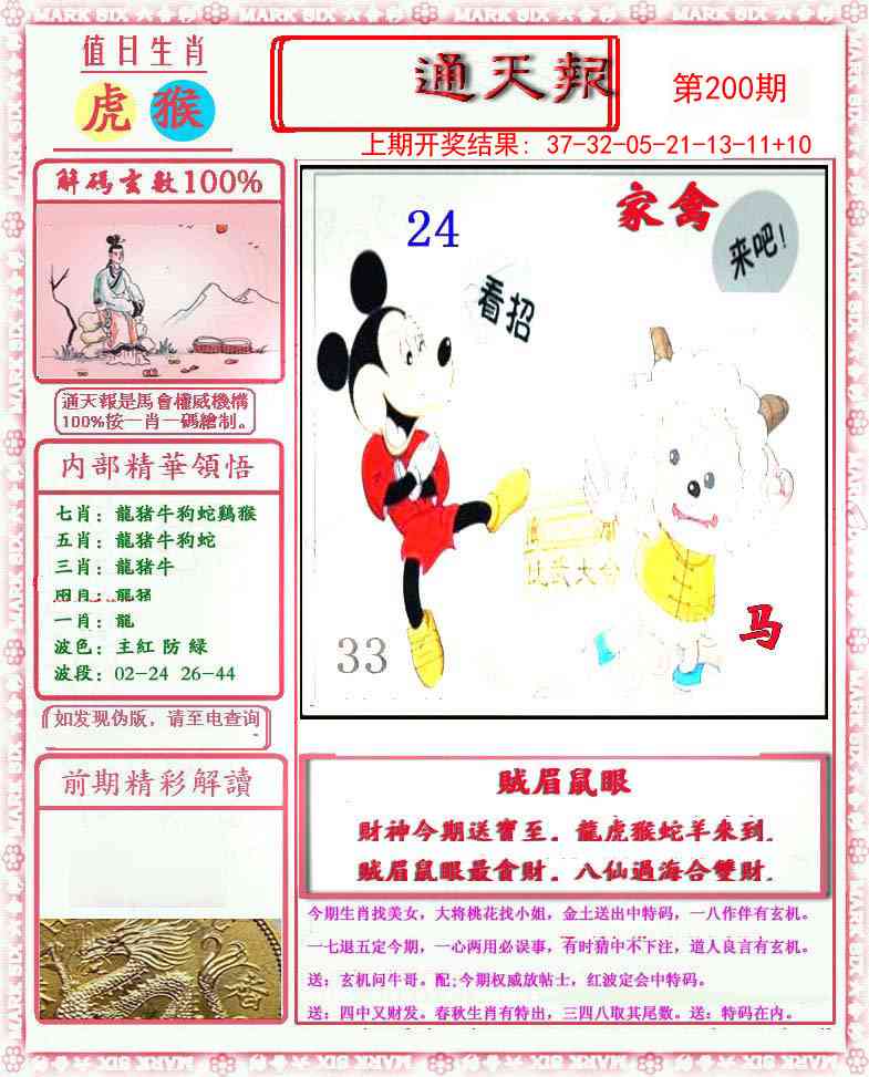 200期小喜通天报[图]