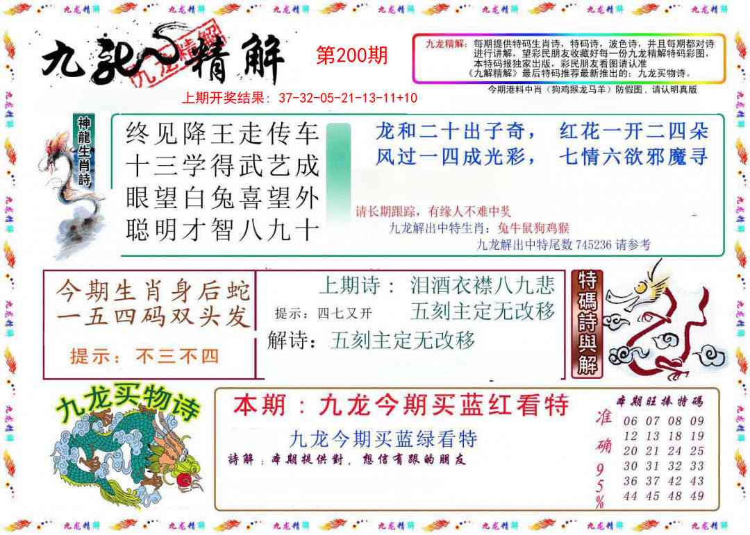 200期九龙精解[图]