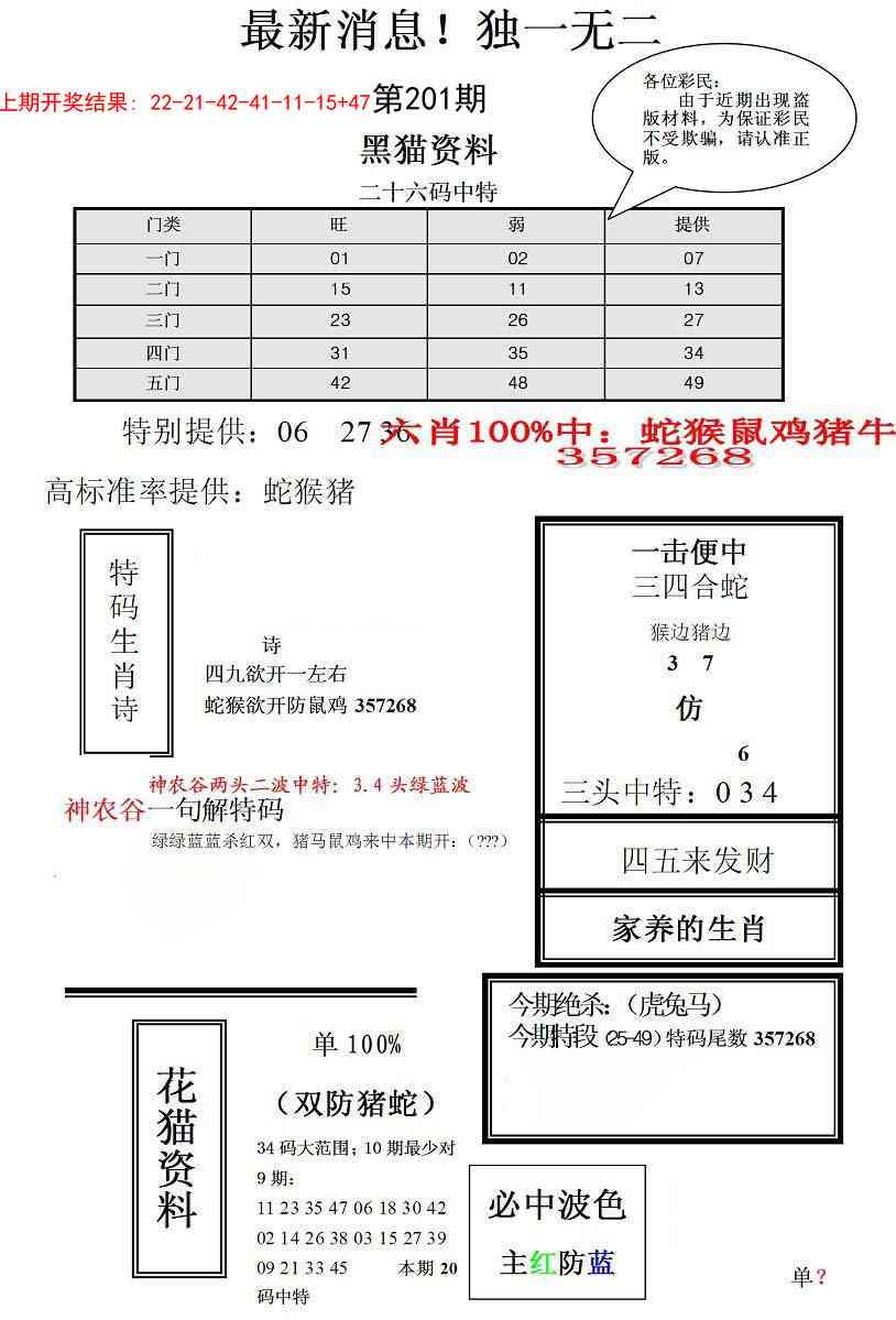 201期独一无二(正)[图]
